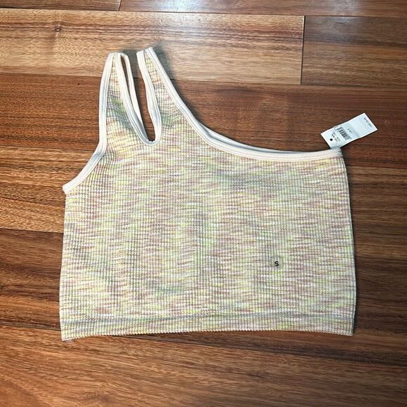 Aerie offline ribbed seamless sports bra one shoulder‎ double strap nwt - Picture 1 of 6